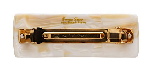 France Luxe Studded Rectangle Hair Barrette for Fine to Thick Hair - Alba Finish