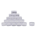 100 Pack Clear Plastic Cosmetic Jars - 10g Makeup & Nail Powder Containers
