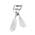 Bling Rhinestone Eyelash Curlers Stainless Steel Natural and Long Lasting Eyelash Fit for All Eye Shape Curved Lash Curler (White)