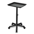 Salon Tray on Wheels- Adjustable Salon Service Rolling Tray Suitable for Mayo Stand,Tattoo Tray and Dentist Tray(Black)