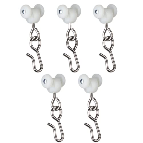 Curtain Hook Carriers with Curtain Hooks - 60 Pack for Track Fit - Variation of THIS listing