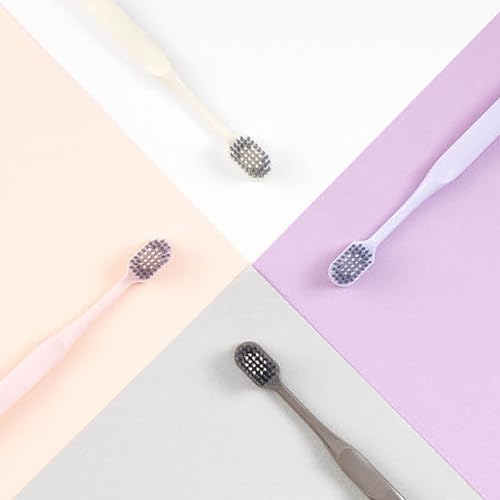 Pastel Double Wide Toothbrush Set - 8 Count Soft Dual-Level Bristles for Sensitive Gums