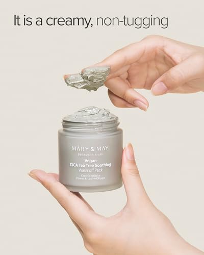 Mary&May Vegan Cica Tea Tree Clay Mask 4.23 oz - Calming & Clarifying