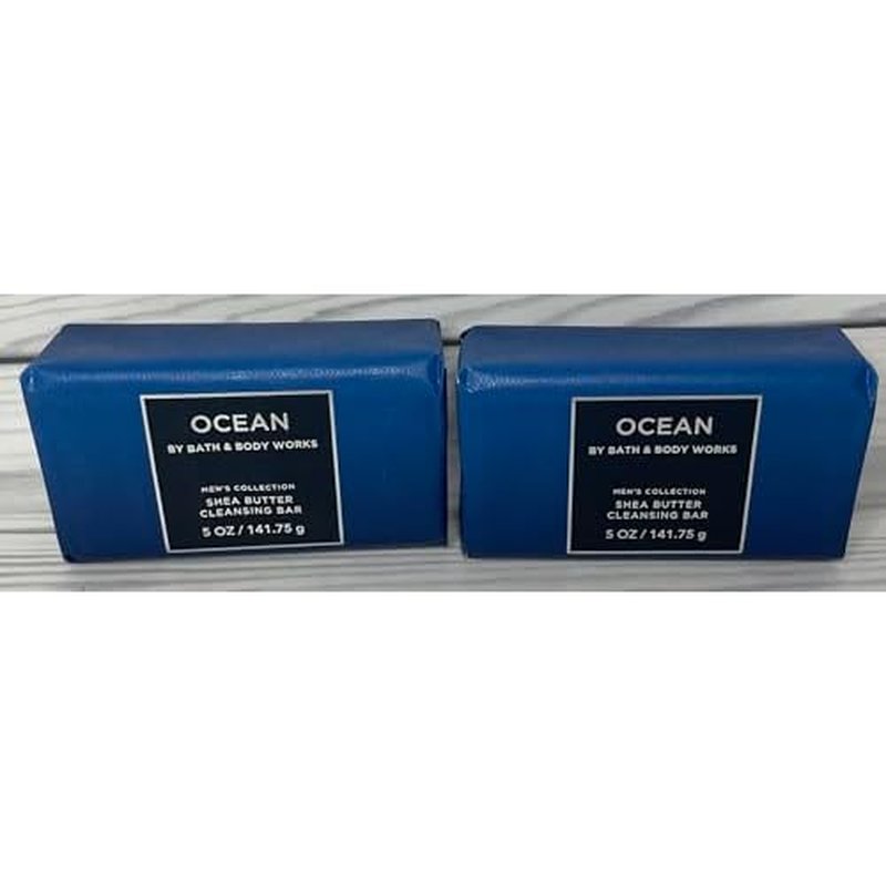 Bath and Body Works Ocean Shea Butter Cleansing Bar Soap 4.2 oz Each Pack of 2