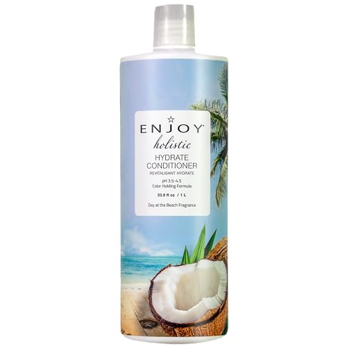 Enjoy Holistic Hydrate Conditioner 33.8 Fl Oz - Protein Nourishing Hair Treatment for Damaged Hair - Sulfate & Paraben Free