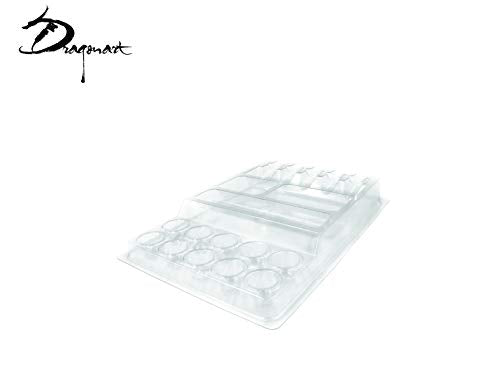 Dragon Art 25Pcs Plastic Disposable Ink Cup Tray Pigment Rack Holder for Tattoo