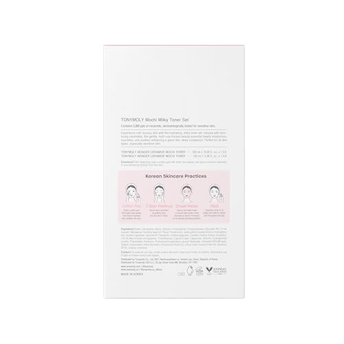 TONYMOLY Wonder Ceramide Mochi Milky Toner Set - 500ml + 100ml Hydrating Skincare