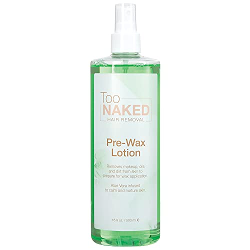 Too Naked Pre-Wax Lotion, Aloe Vera Infused, Removes Makeup, Oil and Dirt size 16.9 Ounces