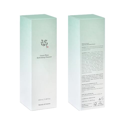 Korean Red Bean Pore Mask with Green Plum Cleanser - Hydrating Skincare Set