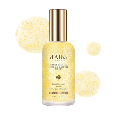 d'alba Piedmont White Truffle Oil Capsule Serum - Daily Vita Boost, Large 3.38 fl oz, Double Vitamin Formula, Oil Capsule Variation