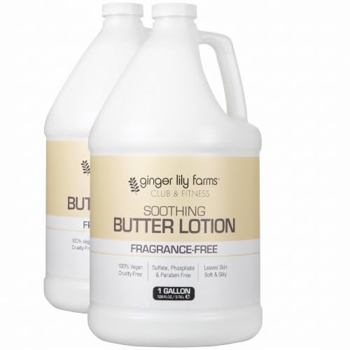 Unscented 1 Gallon Vegan Body Lotion Refill Pack of 2 for Dry & Sensitive Skin