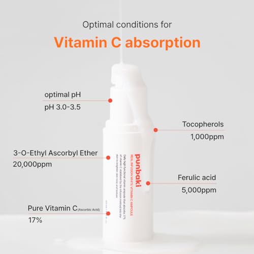 Real Infusion Vitamin C Serum 30ml / 1.01 fl. oz. 17% DSM Pure Vitamin C, pH 3.0-3.5, Airless container, Skin moisture and hydration, Antioxidant, Korean Skincare