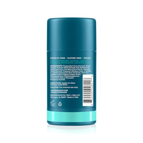 Oars + Alps Aluminum-Free Men's Deodorant 2 Pack, Clear No Residue, 2.6oz