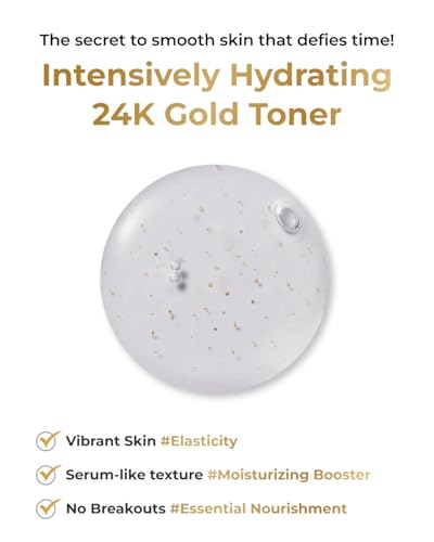 BOM Peptide Power Toner with 99% Gold & Collagen Boost, Hydrating Serum-Like Facial Toner, 5.07 Fl Oz
