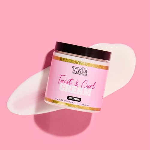 The Mane Attraction Twist & Curl Defining Cream 8oz - Lightweight Frizz Control for Natural Hair