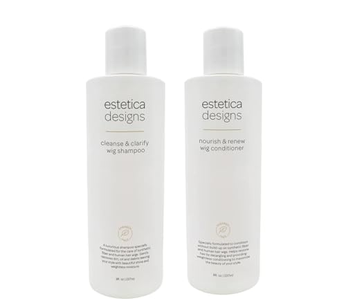 Synthetic & Human Hair Wig Shampoo & Conditioner Bundle - Care & Styling Set
