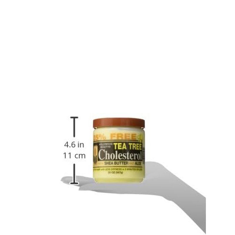 Hollywood Beauty Tea Tree Cholesterol With Shea Butter & Aloe, Green , 20 Oz