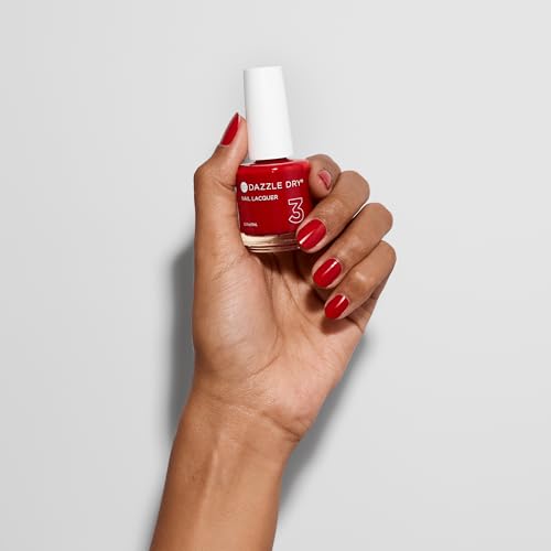 Rapid Dry Nail Lacquer - Dazzle Dry Step 3 - Long-Lasting Red Polish 0.5 fl oz
