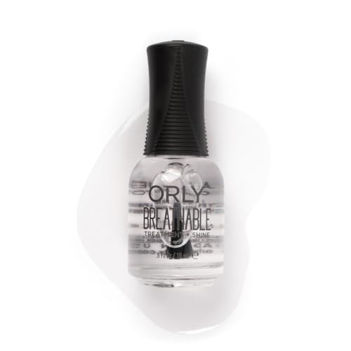 Orly Breathable Nail Color, Treatment + Shine "Clear Coat", 0.6 Fluid Ounce, 24903 - Treatment Shine Top (W-C-12373)