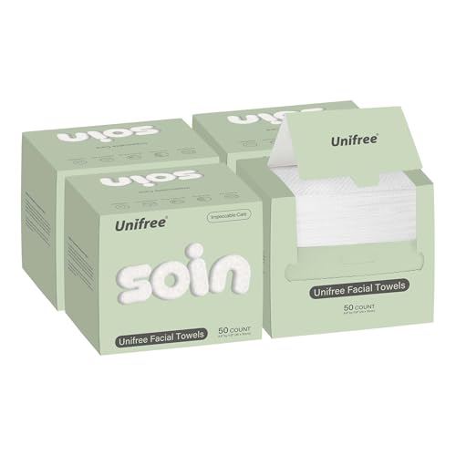 Unifree XL Disposable Face Towels 200 Count - Biobased, Sensitive Skin Friendly Variation 4