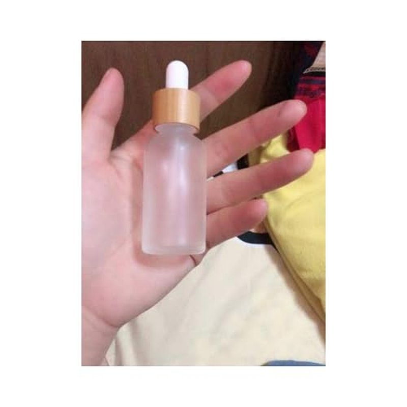 4 Pcs Bamboo Frosted Glass Eye Dropper Bottle,Empty Essential Oil Bottles With Pure Glass Pipettes,Bamboo Cap Makeup Travel Cosmetic Sample Container-Pipette&Funnel included (30ml/1 Ounce) (Pack of 2)