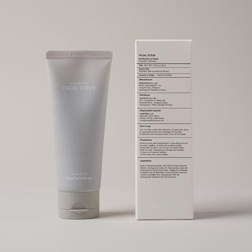 Gentle Organic Face Scrub for Sensitive Skin - Exfoliating & Deep Cleansing, Vegan & Paraben-Free, 3.53 fl oz