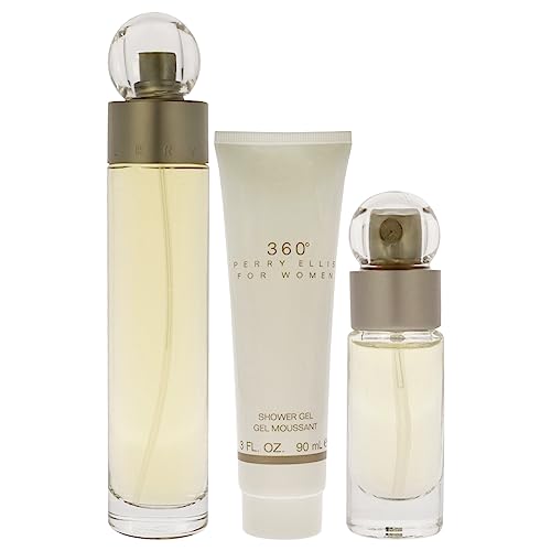 Perry Ellis Floral EDT Spray - 3.4oz Fragrance with 0.25oz & 3oz Shower Gel - Variation Floral - Spray 1