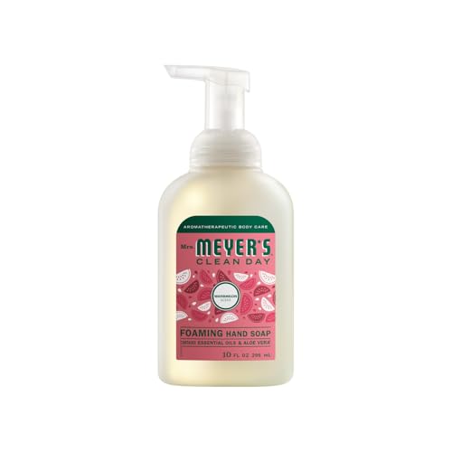 Mrs. Meyer’s Clean Day Foaming Hand Soap Pack - 4 Scents, 10 OZ Each, Rainwater + Lavender + Lemon Verbena + Watermelon