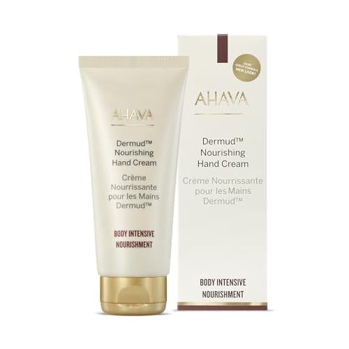 AHAVA Dermud Nourishing Hand Cream - Intensely Hydrates, Soothes, Relieves Dry & Sensitive Hands, Enriched by Dermud Mud Complex, Osmoter, Aloe Vera Leaf, Jojoba Seed Oil, Zinc & Allantoin, 3.4 Fl.Oz