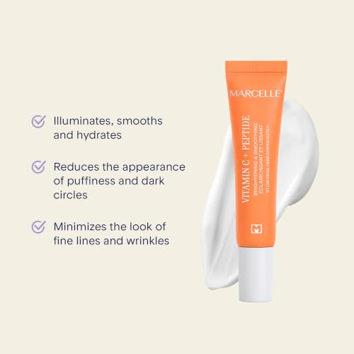 Vitamin C Peptide Eye Cream - Firming, De-Puffing, Hydrating for Sensitive Skin