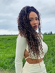 8 Packs Goddess Faux Locs Crochet Hair for Black Women, Long Goddess Locs Crochet Hair, Boho Style Locs, River Hair with Curly Ends (22Inch, T30#, 8Packs)