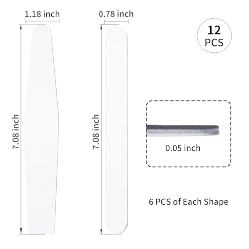 PYD Life 12 Pack Sublimation Nail File Blanks, Stainless Steel Nail File for Natural Nails, Acrylics, or Gel Extensions, Customable Nail Filer is Perfect Gifts for Nail Lovers & Small Businesses