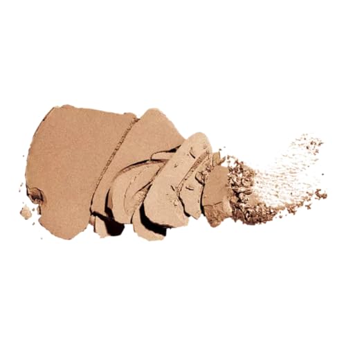FLOWER BEAUTY Light Illusion Perfecting Powder Pressed Powder Face Makeup Buildable Medium Coverage with Blurring Pigments Includes Mirror Sponge, Tawny, 0.28 Ounce