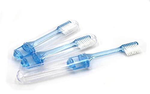 FRESHMINT Travel Collapsible Toothbrush Bulk Pack – Soft Nylon Bristles, Easy Grip, Individually Wrapped (100 Pack)
