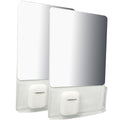 Magnetic Locker Mirror with Storage Pocket - White, 9.4 x 5.5 Inches, 2 Pack
