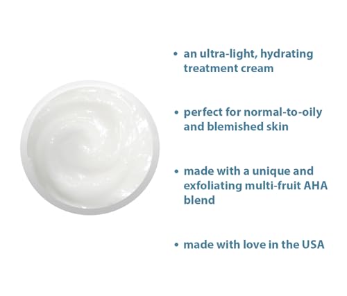 Multi-Fruit AHA Facial Cream for Oily Skin - Hydrating & Exfoliating Treatment