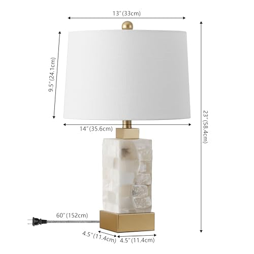 Jonathan Y Eloise 2-Light Alabaster Table Lamp 23