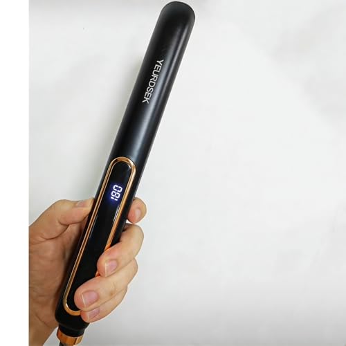 YEURDSEK 2-in-1 Hair Straightener and Curler - Professional 1 Inch Ceramic Flat Iron with Fast Heat Up