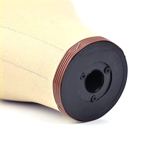 23 Inch Cork Canvas Mannequin Head for Wig Making with Mount Hole - Durable Salon & Display Use