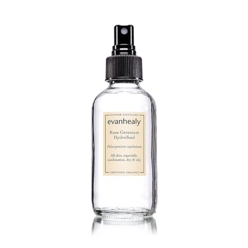 Organic Rose Geranium Facial Toner - Balancing Astringent Hydrosol for All Skin Types