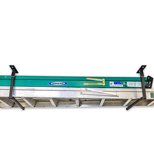 StoreYourBoard Adjustable Overhead Ladder Rack - Garage Ceiling Storage, Single