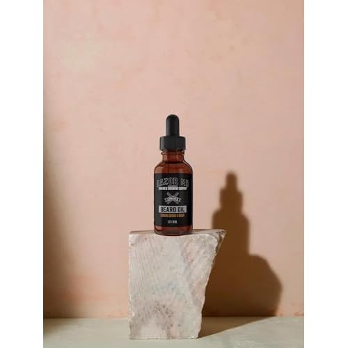Razor MD Natural Beard Oil for Men with Fast Absorbing Formula and Non-Greasy Finish, Sandalwood Scent, 1oz