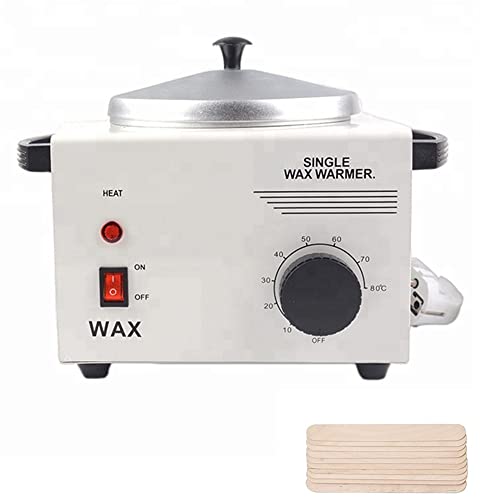 Electric Wax Warmer for Hair Removal with Adjustable Temperature & 50 Wood Sticks
