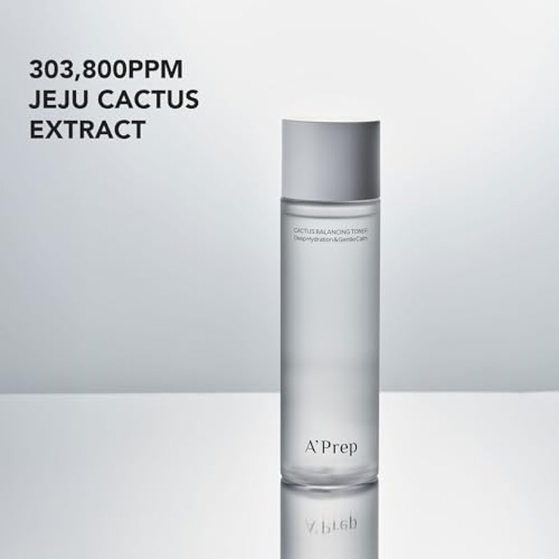 A'Prep Cactus Balancing Toner ? Lightweight Hydrating Facial Toner with Jeju Cactus Extract, Hyaluronic Acid & Panthenol for Refreshing Skin, Korean Skincare, 150ml