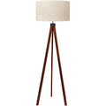 Brown Tripod Floor Lamp - Mid Century Modern Standing Lamp for Living Room