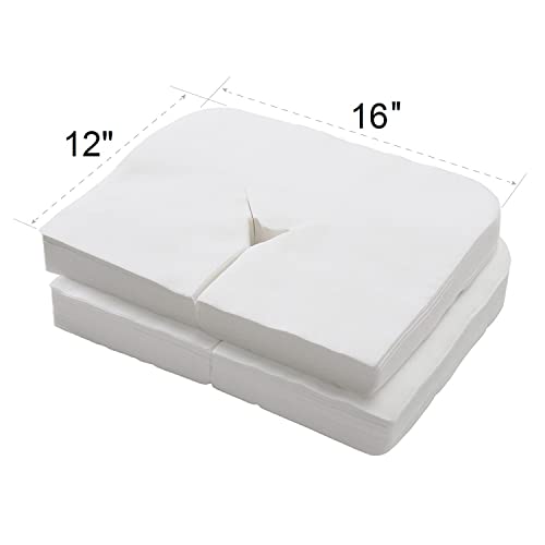 ZMDREAM Pack of 170 Disposable Fitted Massage Table Sheets and Flat Face Cradle Cover White