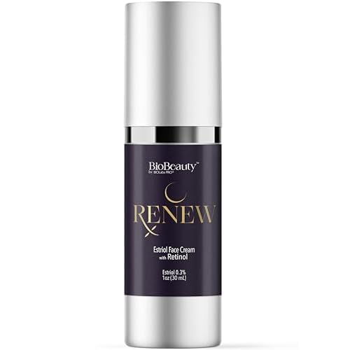 BIOBeauty Renew Night Cream ? Bioidentical E3 .3% Advanced PM Face Cream with Retinol, Bakuchiol, Hyaluronic Acid & Niacinamide ? Smooths, Firms & Hydrates Overnight for Youthful Radiance (1oz)
