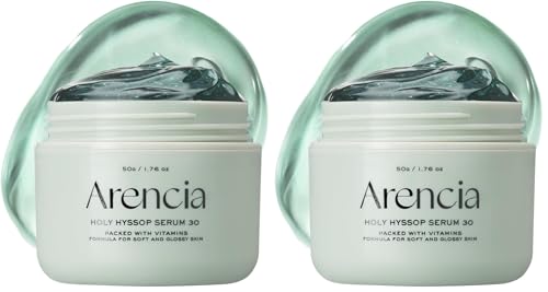 ARENCIA Hyssop Overnight Face Mask Serum 1.76 Fl Oz Pack of 2 – Hydrating Anti-Aging Korean Glass Skin