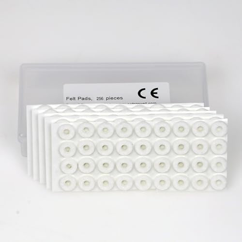 White Felt Ear Clip Pads 10mm Pack of 256 for Ear Care & Personal Use