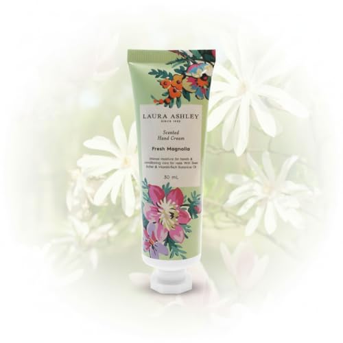 Laura Ashley Hand Cream Set - 7 Piece Hand Lotion Collection for Women, Travel Size Moisturizing Lotion for Dry Skin with Rose, Lavender, Magnolia & Floral Scents - 30ml Each